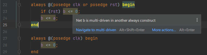 Multi-driven problem, that is, a signal is assigned in multiple places