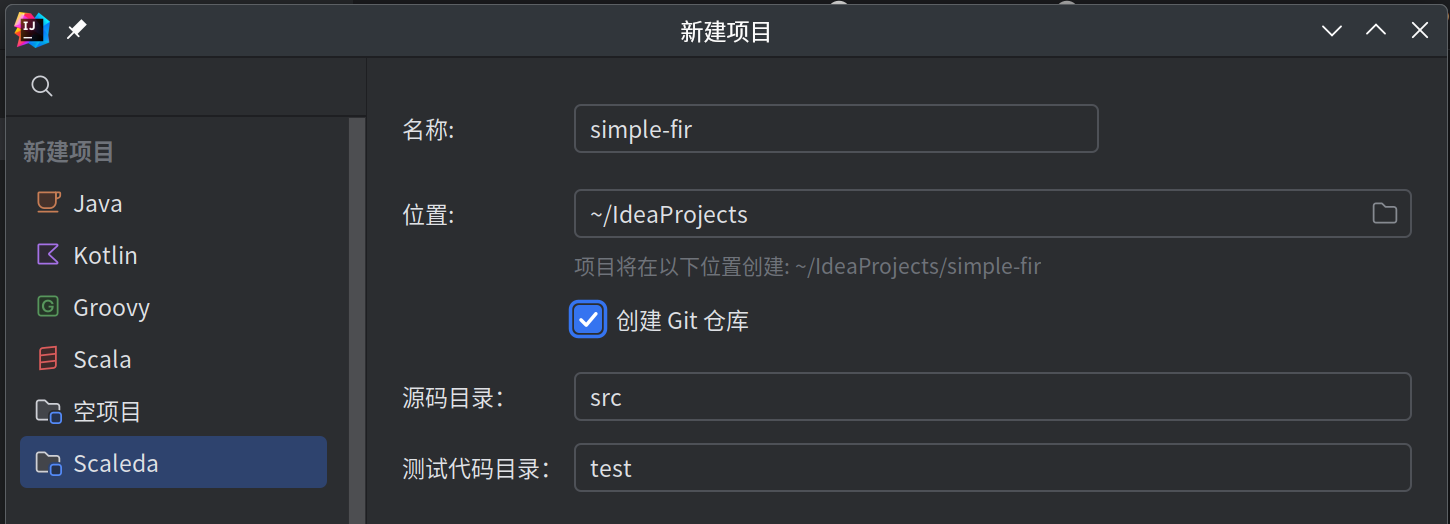 Create project